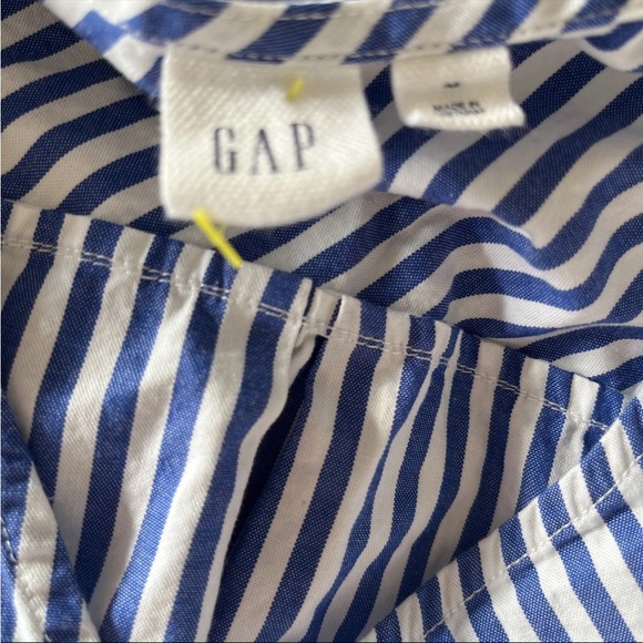 🍍5for25 GAP Blue and White PinStriped Shirt Dress 3/4 Sleeves Size M - Picture 5 of 5